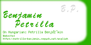 benjamin petrilla business card